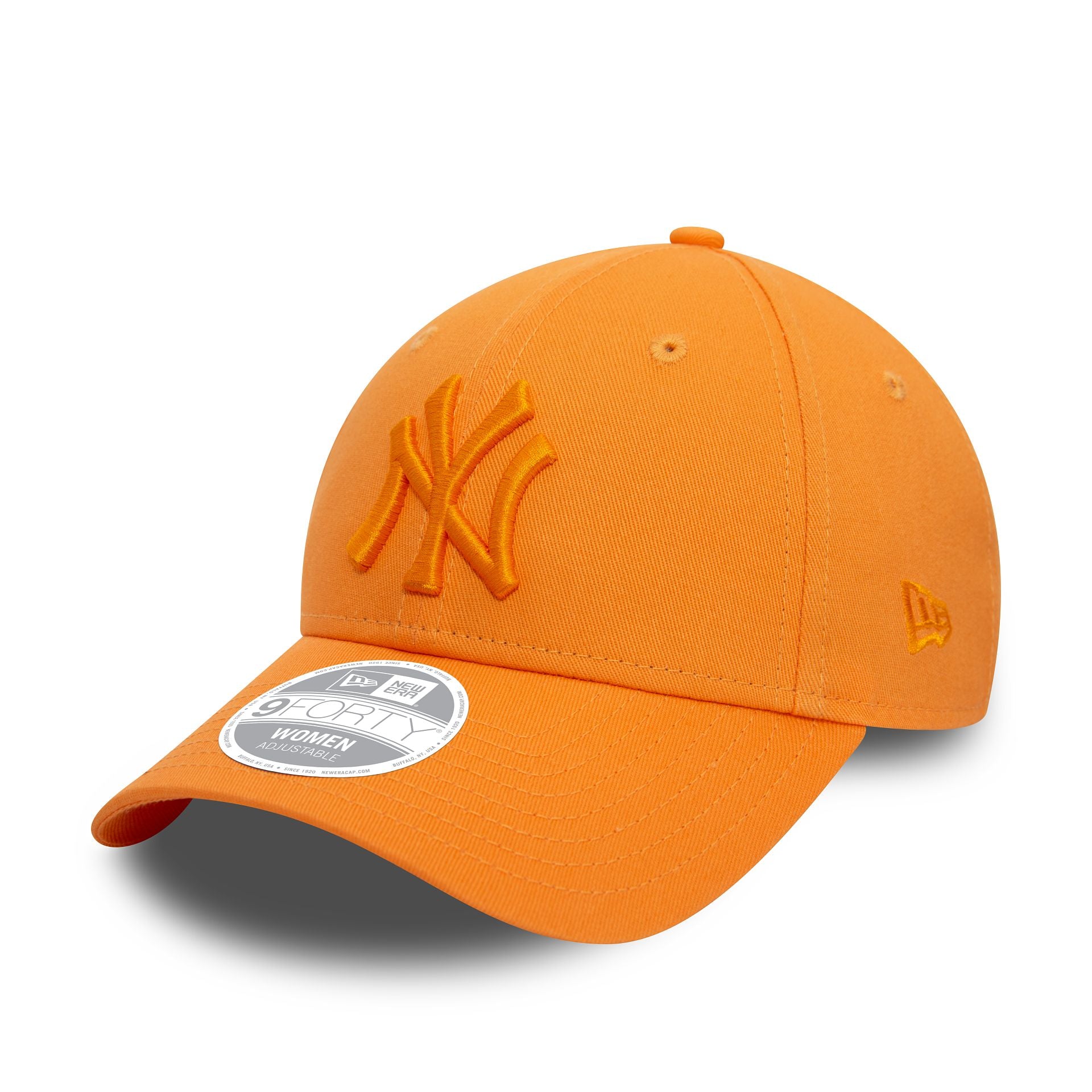 This is a New York Yankees Womens League Essential Orange 9FORTY Adjustable Cap 1