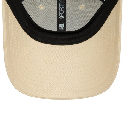 This is a LA Dodgers Womens League Essential Light Beige 9FORTY Adjustable Cap 5