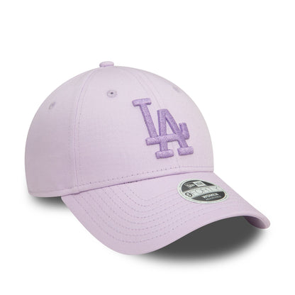 This is a LA Dodgers Womens Metallic Logo Pastel Purple 9FORTY Adjustable Cap 4