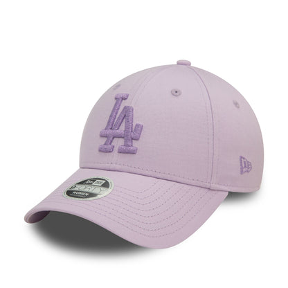 This is a LA Dodgers Womens Metallic Logo Pastel Purple 9FORTY Adjustable Cap 1