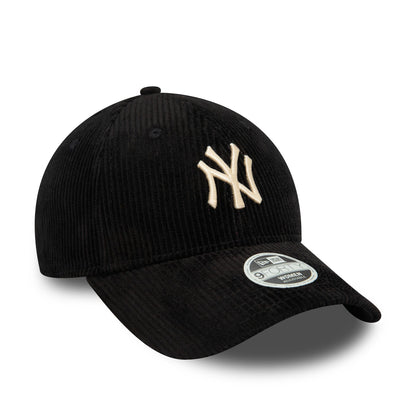 This is a New York Yankees Womens Cord Black 9FORTY Adjustable Cap 3