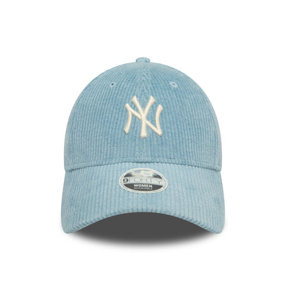 This is a New York Yankees Womens Cord Pastel Blue 9FORTY Adjustable Cap 2