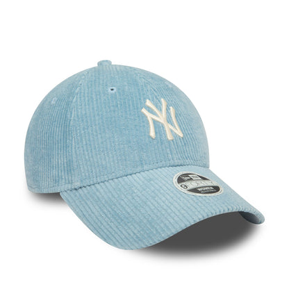 This is a New York Yankees Womens Cord Pastel Blue 9FORTY Adjustable Cap 3