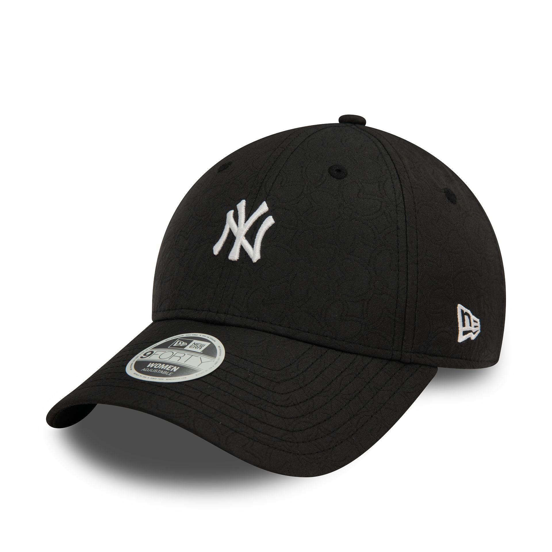 This is a New York Yankees Womens Jacquard Black 9FORTY Adjustable Cap 1