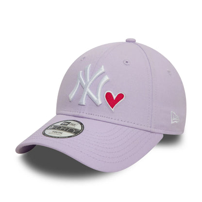 This is a New York Yankees Youth Icon Pastel Purple 9FORTY Adjustable Cap 1