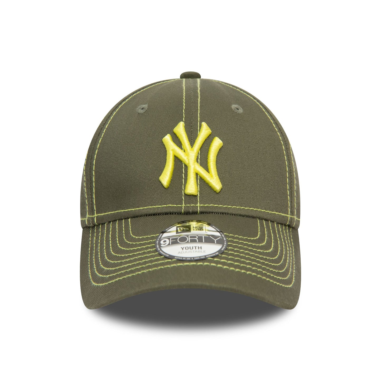 This is a New York Yankees Youth Stitch Khaki 9FORTY Adjustable Cap 4