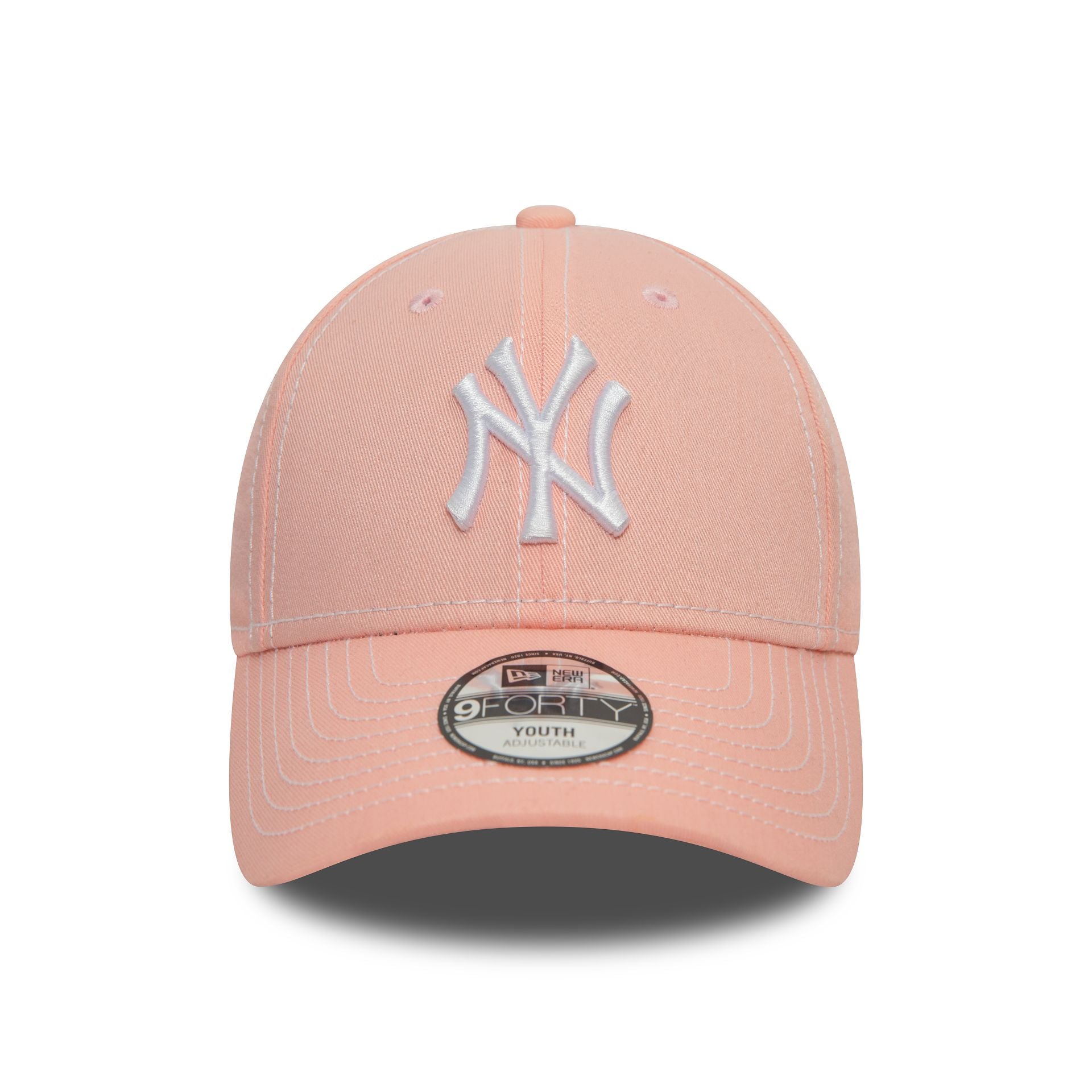 This is a New York Yankees Youth Stitch Pastel Pink 9FORTY Adjustable Cap 3