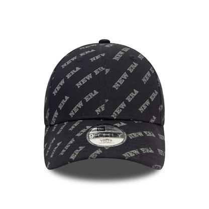 This is a New Era Youth Mono Navy 9FORTY Adjustable Cap 4