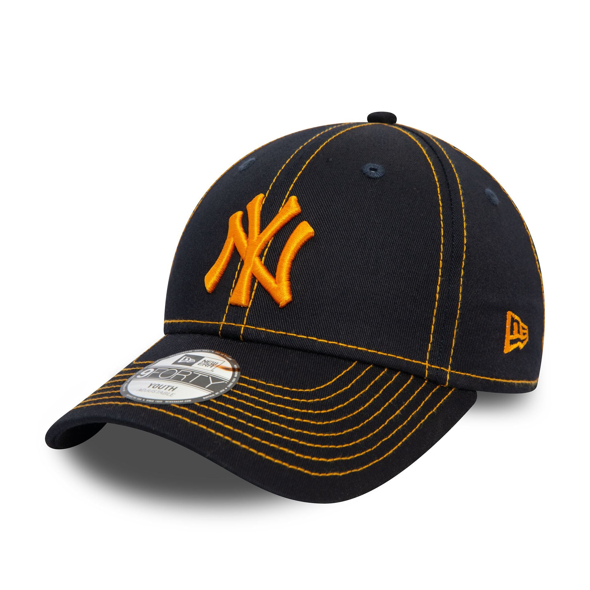 This is a New York Yankees Youth Stitch Navy 9FORTY Adjustable Cap 1