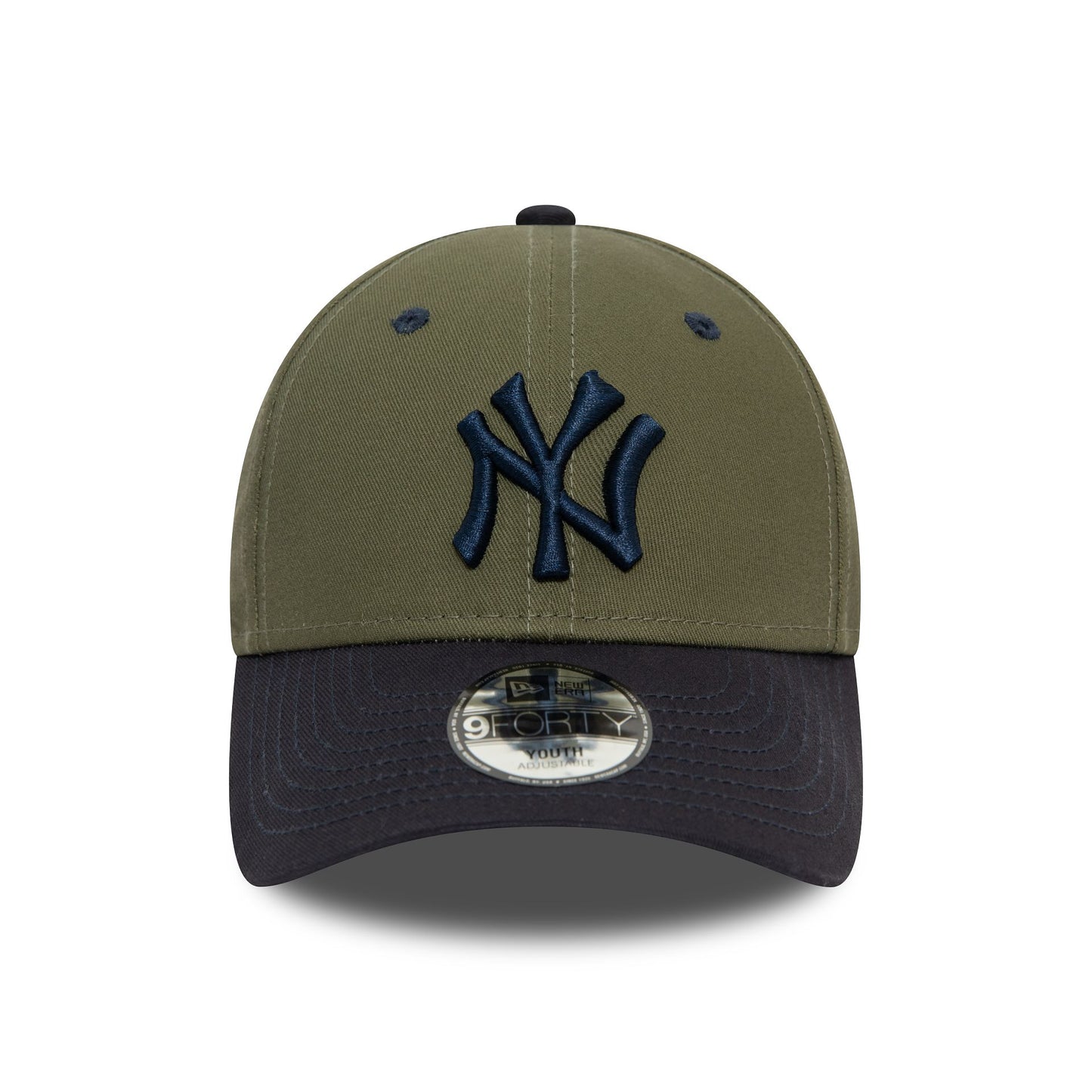 This is a New York Yankees Youth Contrast Khaki 9FORTY Adjustable Cap 4