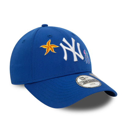 This is a New York Yankees Repreve Child Icon Blue 9FORTY Adjustable Cap 3