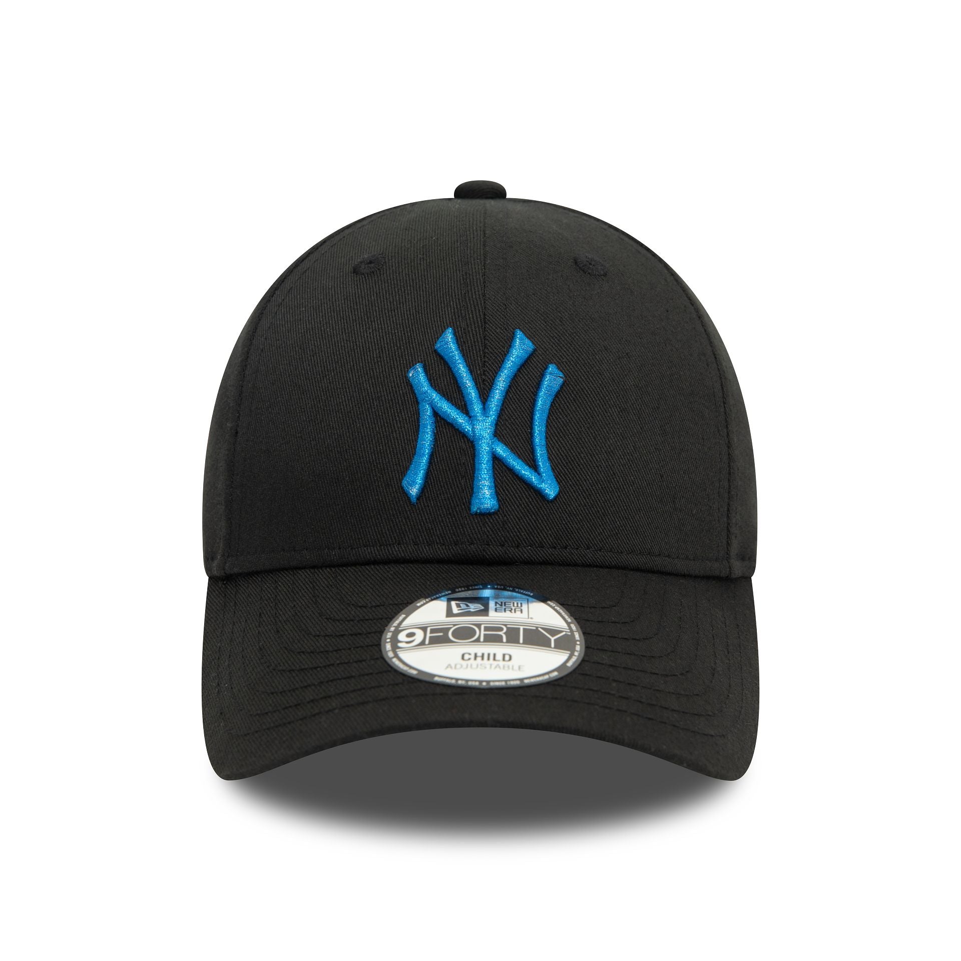 This is a New York Yankees Child Glitter Black 9FORTY Adjustable Cap 2