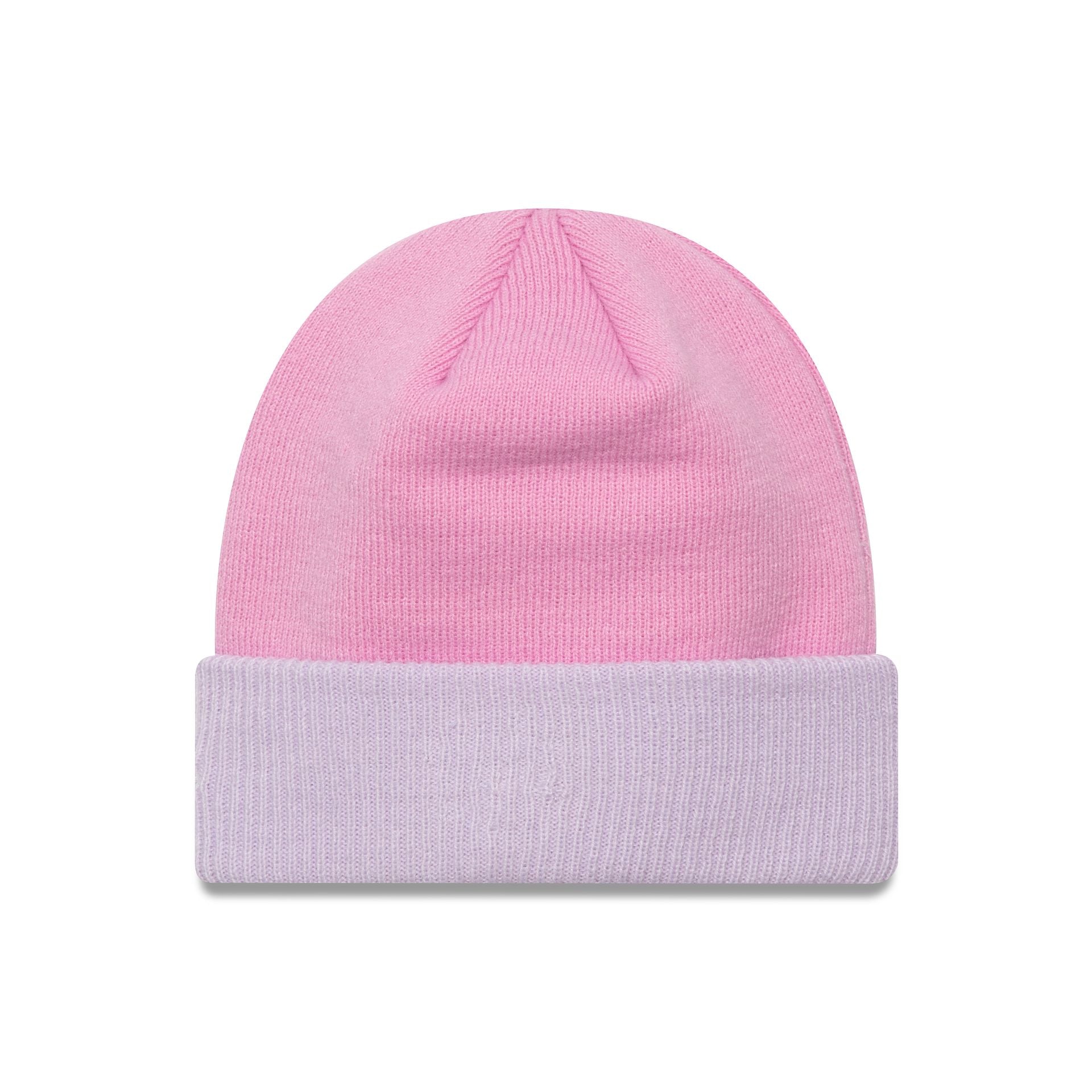 This is a New York Yankees Youth Colour Block Pastel Pink Cuff Knit Beanie Hat 2