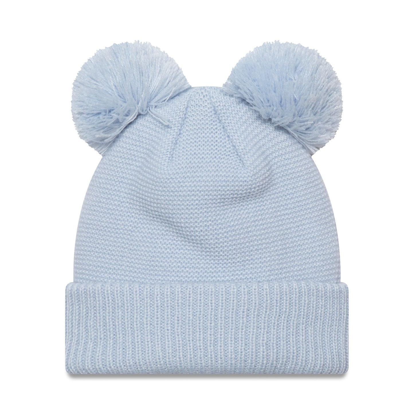 This is a New York Yankees Child Pastel Blue Double Bobble Knit Beanie Hat 2