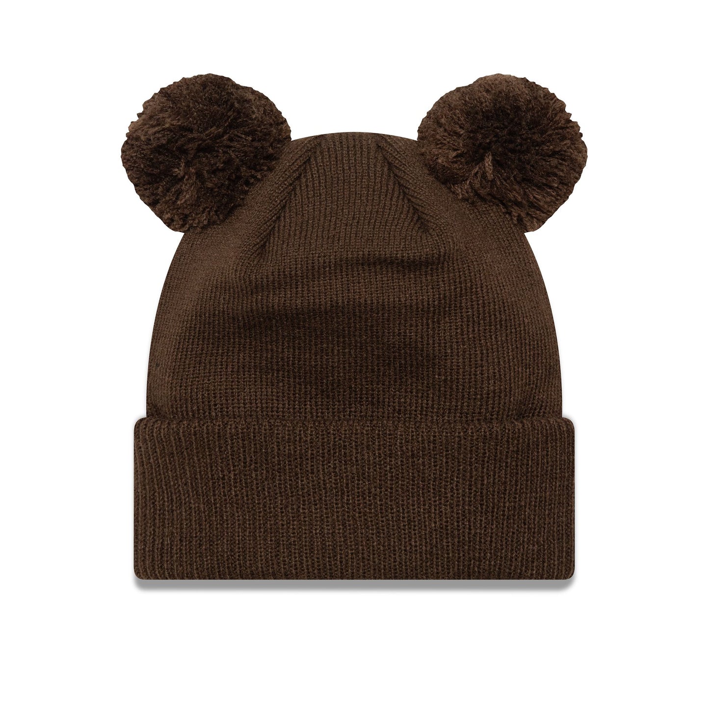 This is a New York Yankees Toddler Animal Bear Dark Brown Bobble Knit Beanie Hat 2