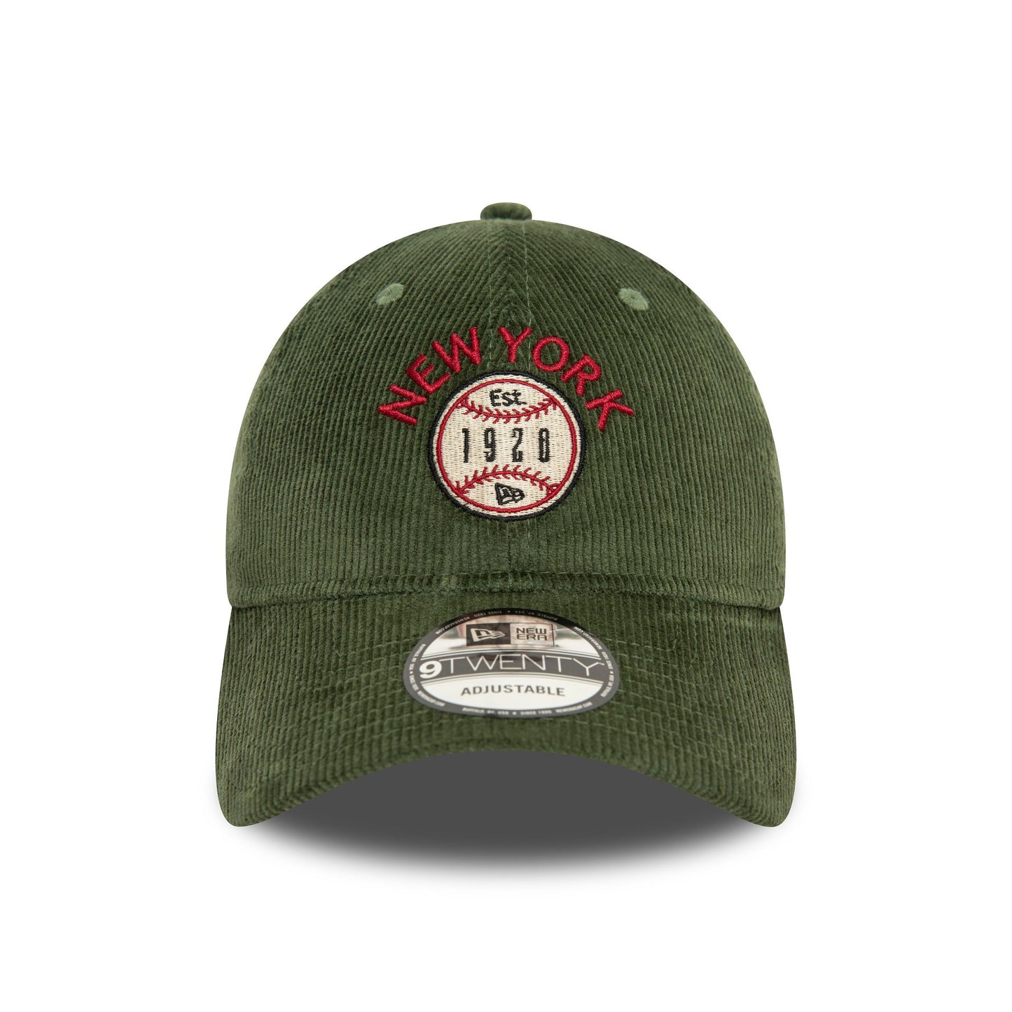 This is a New Era Cord Dark Green 9TWENTY Adjustable Cap 2