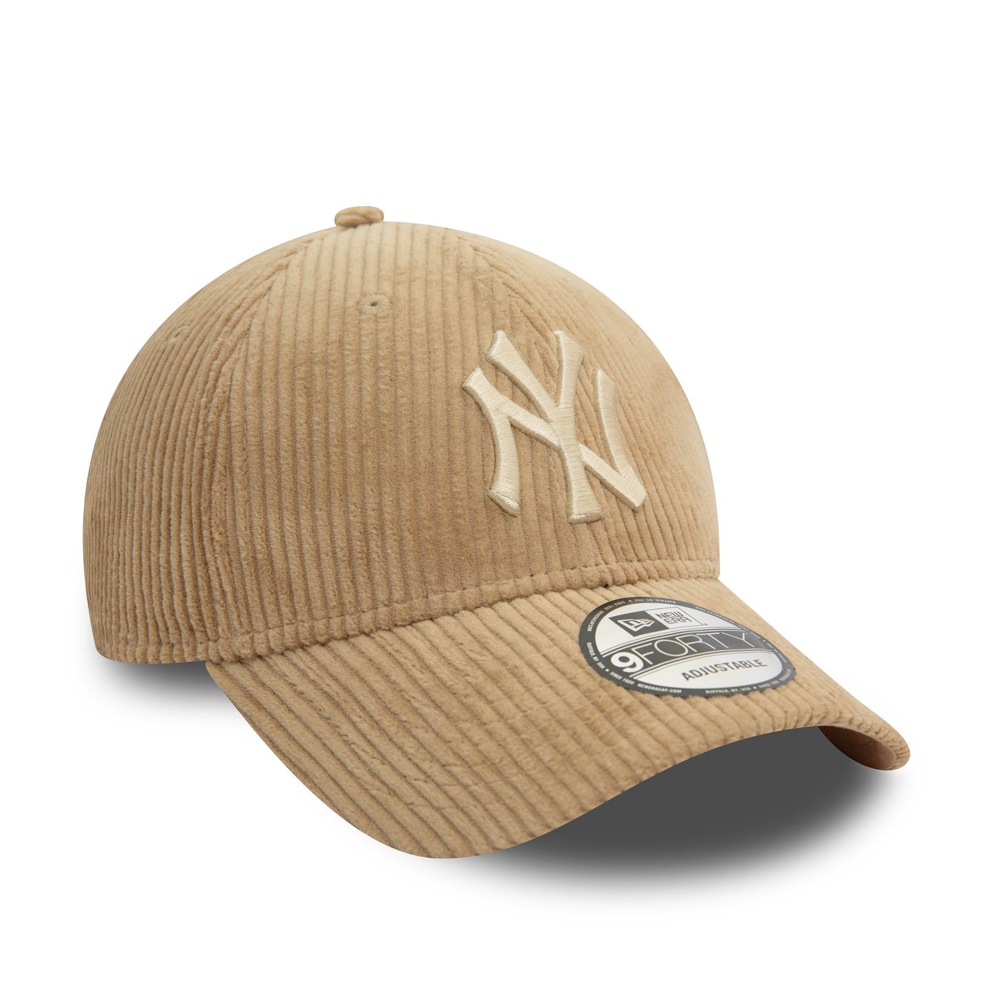 This is a New York Yankees Cord Beige 9FORTY Adjustable Cap 1