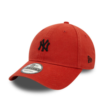 This is a New York Yankees Washed Red 9FORTY Adjustable Cap 1