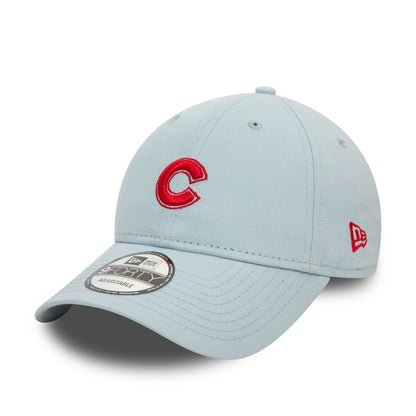 This is a Chicago Cubs Washed Pastel Blue 9FORTY Adjustable Cap 1