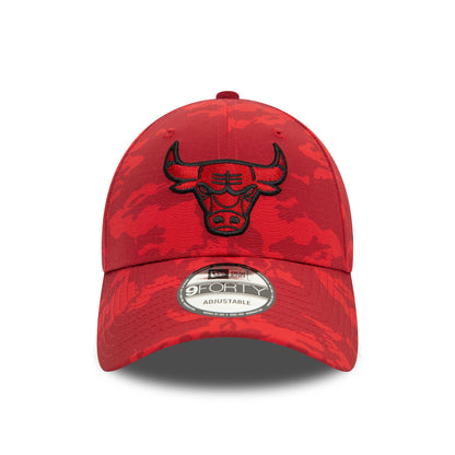 This is a Chicago Bulls Tonal Camo All Over Print Red 9FORTY Adjustable Cap 2