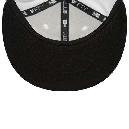 This is a LA Lakers White Crown Patch Black 9FIFTY Snapback Cap 5