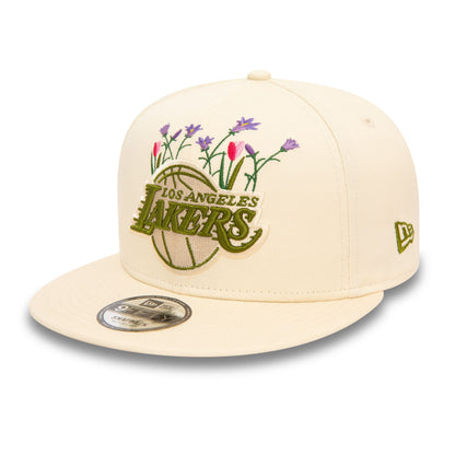 This is a LA Lakers Seasonal Flower Stone 9FIFTY Snapback Cap 1