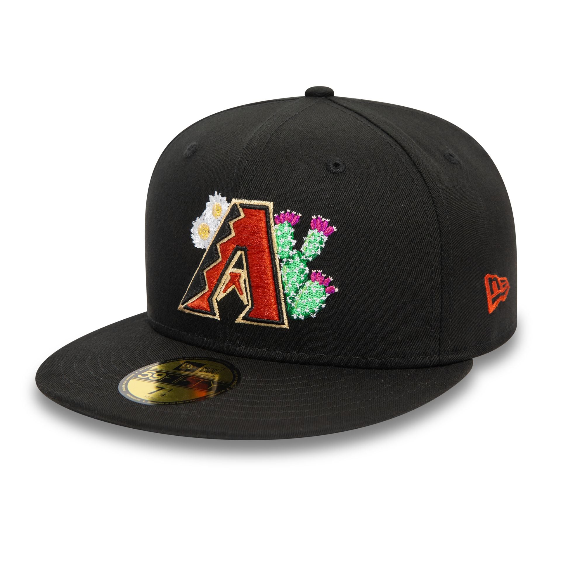 This is a Arizona Diamondbacks MLB Icon Black 59FIFTY Fitted Cap 1