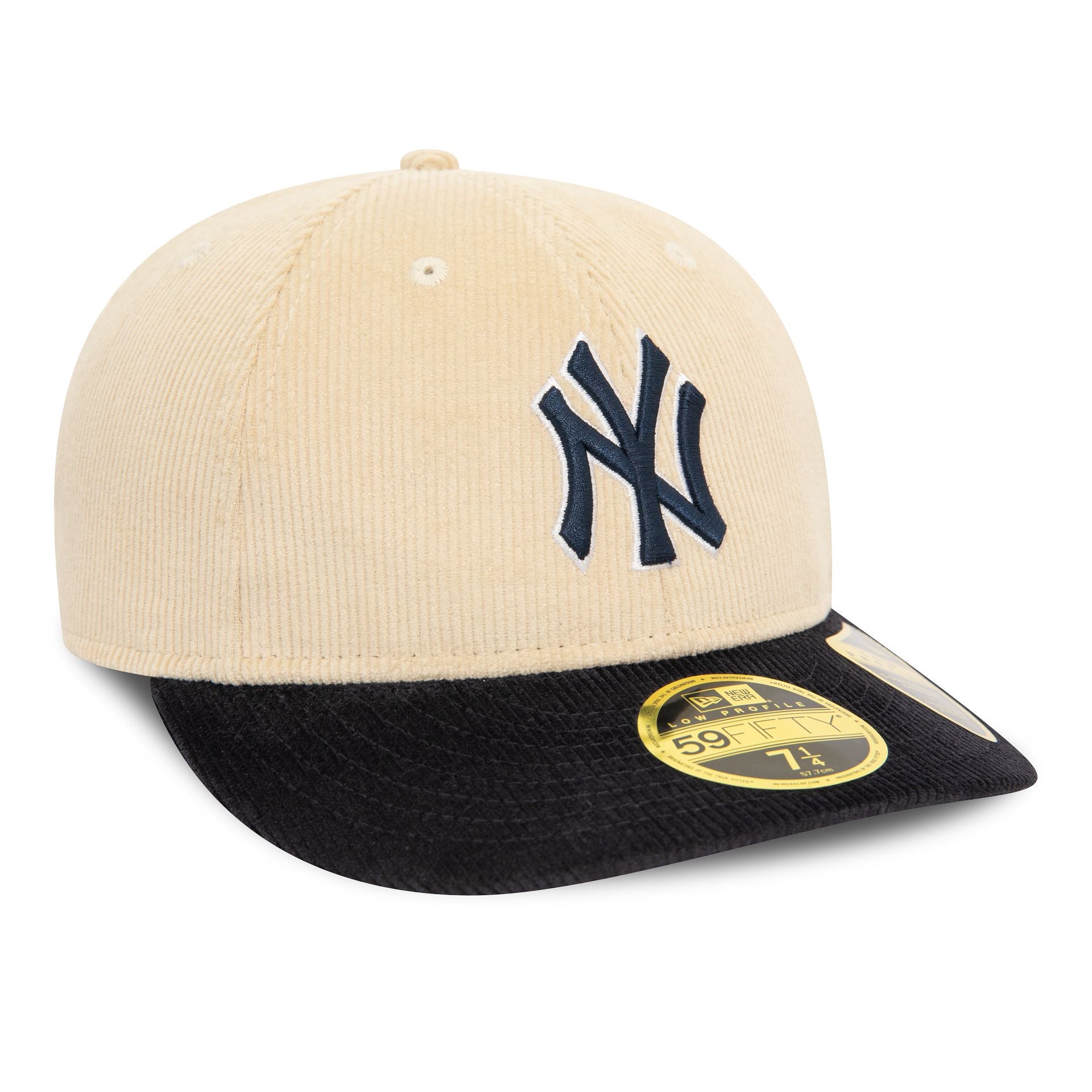 This is a New York Yankees Cord Light Beige Low Profile 59FIFTY Fitted Cap 3