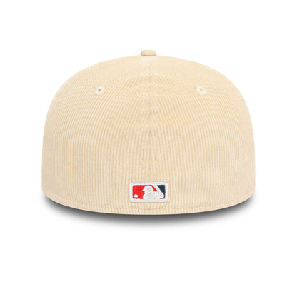 This is a New York Yankees Cord Light Beige Low Profile 59FIFTY Fitted Cap 4