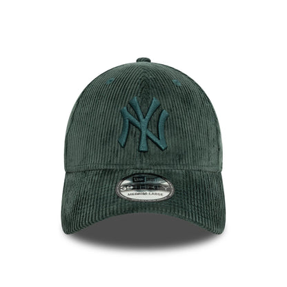 This is a New York Yankees Cord Dark Green 39THIRTY Stretch Fit Cap 2