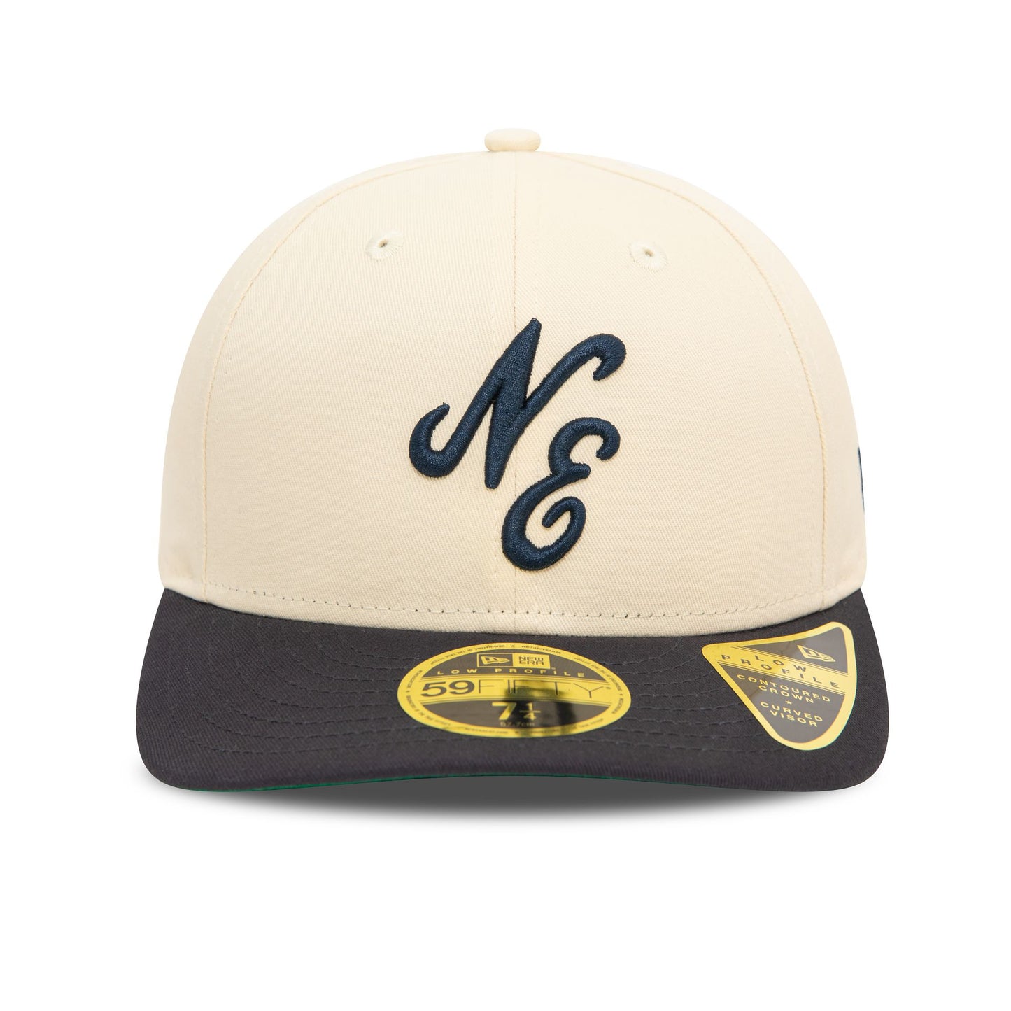 This is a New Era Heritage Script Cream Low Profile 59FIFTY Fitted Cap 3