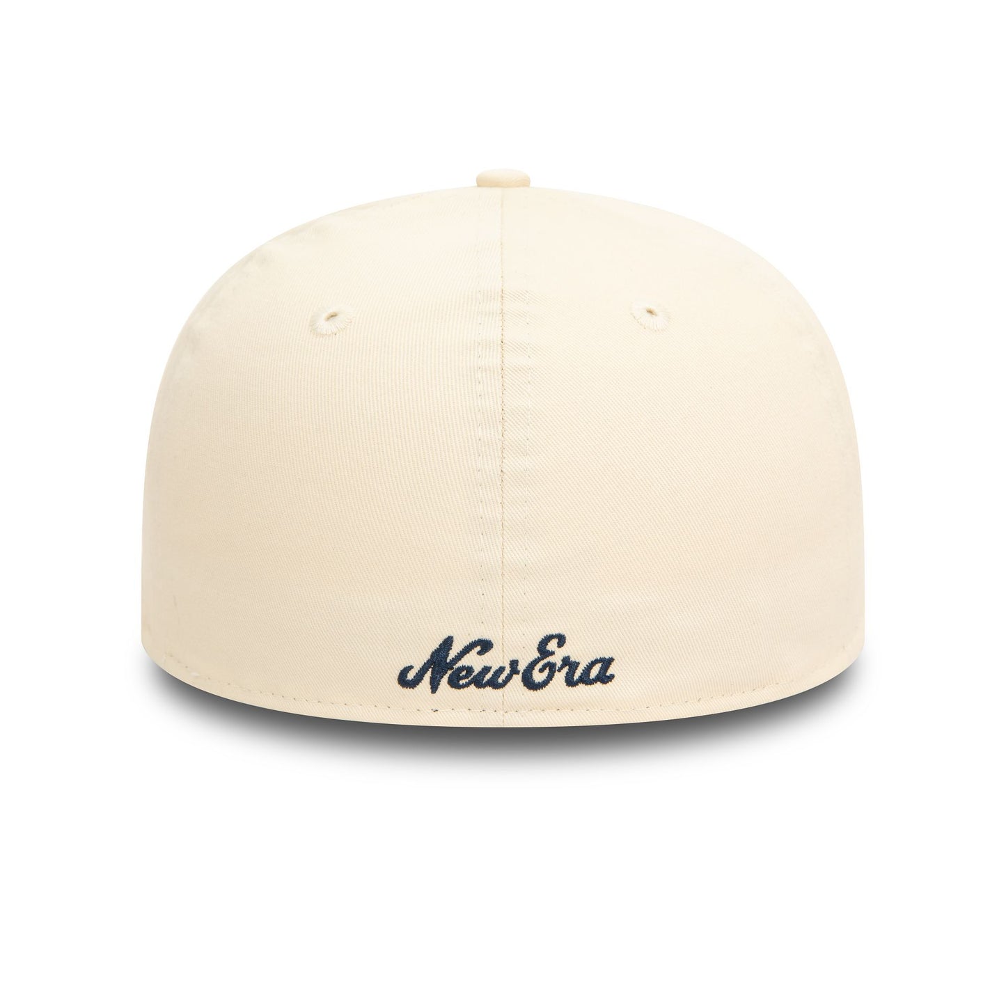 This is a New Era Heritage Script Cream Low Profile 59FIFTY Fitted Cap 5