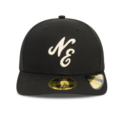 This is a New Era Heritage Script Black Low Profile 59FIFTY Fitted Cap 3