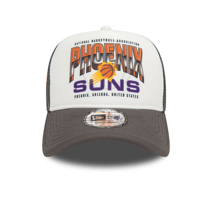 This is a Phoenix Suns NBA Team Colour Dark Grey 9FORTY E-Frame Adjustable Trucker Cap 3