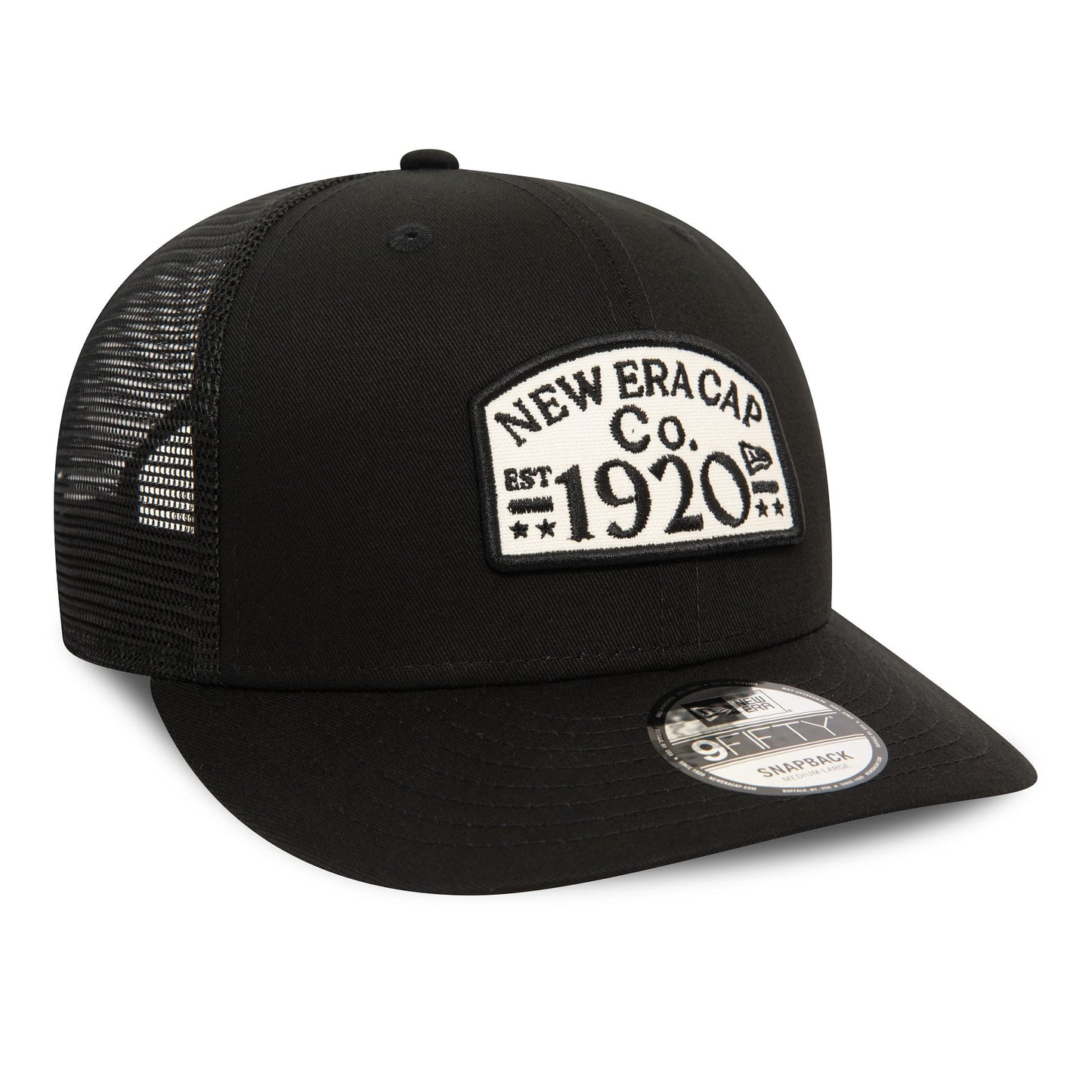 This is a New Era Patch Black 9FIFTY Snapback Trucker Cap 3