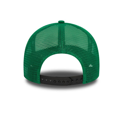 This is a Boston Celtics NBA Graphic Green 9FORTY E-Frame Adjustable Trucker Cap 5