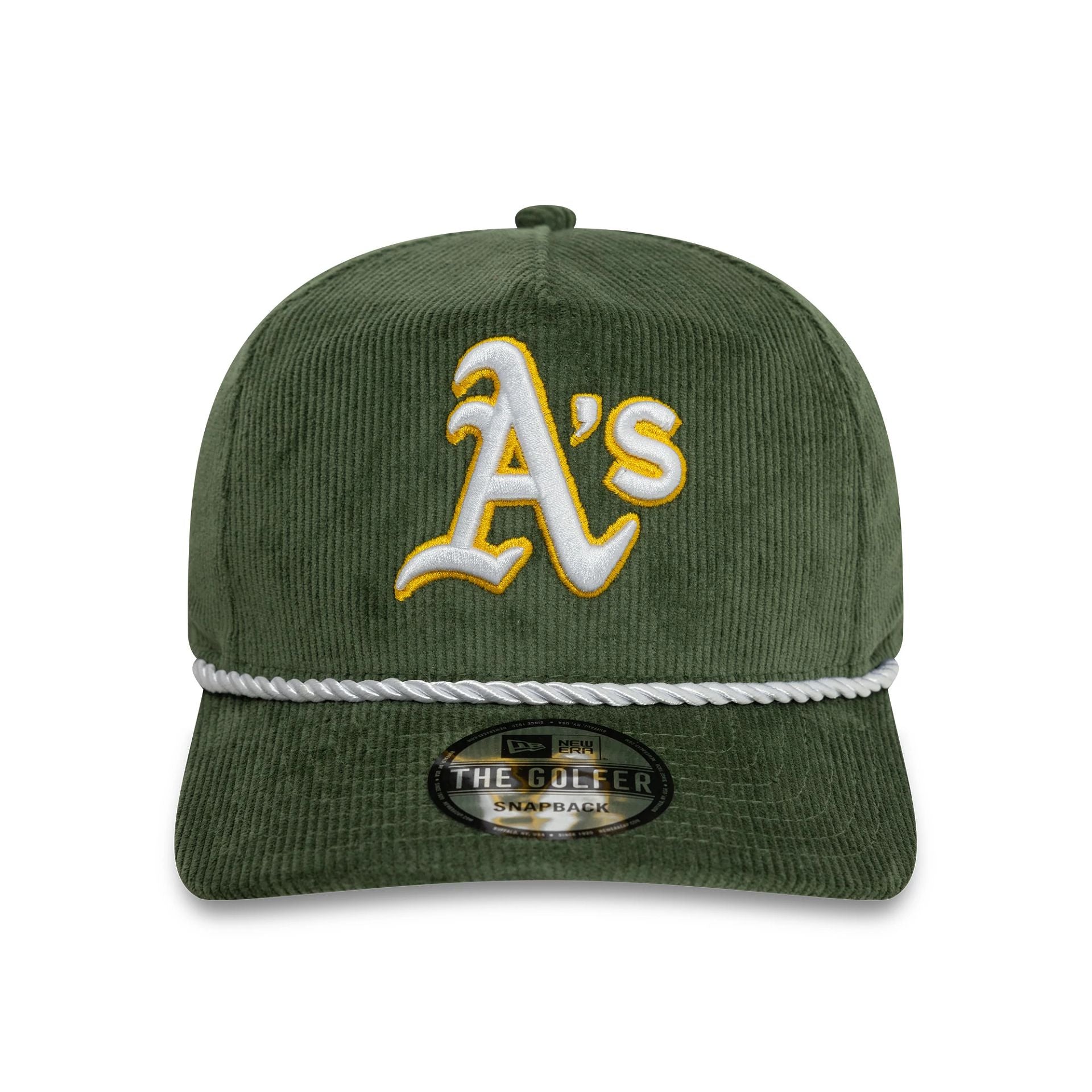 This is a Oakland Athletics Cord Dark Green Golfer Adjustable Cap 2