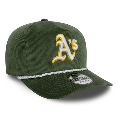 This is a Oakland Athletics Cord Dark Green Golfer Adjustable Cap 3