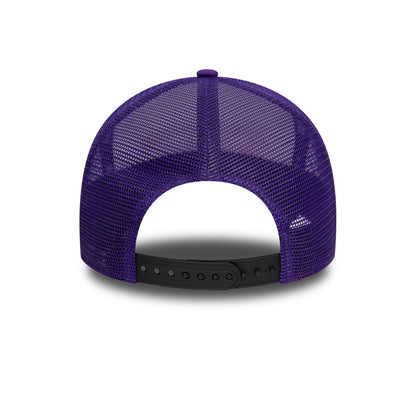 This is a LA Lakers NBA Graphic Purple 9FORTY E-Frame Adjustable Trucker Cap 4