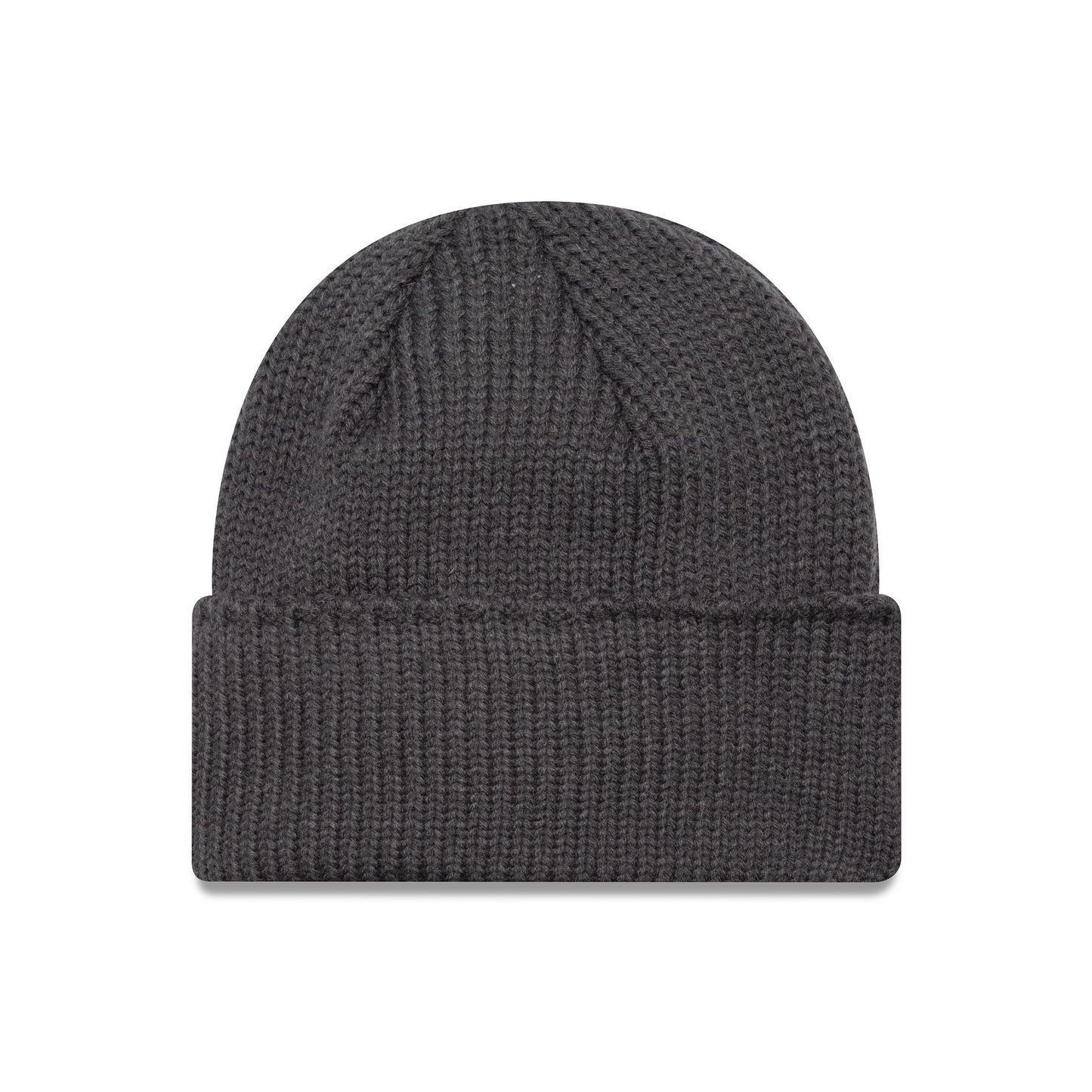 This is a New Era Dark Grey Wide Cuff Knit Beanie Hat 2