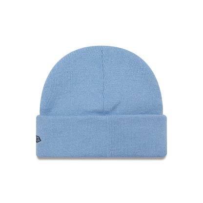 This is a New Era Pastel Blue Short Cuff Knit Beanie Hat 2