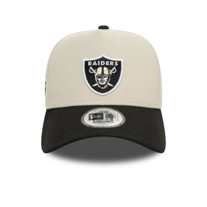 This is a Las Vegas Raiders NFL Light Beige 9FORTY E-Frame Adjustable Cap 2