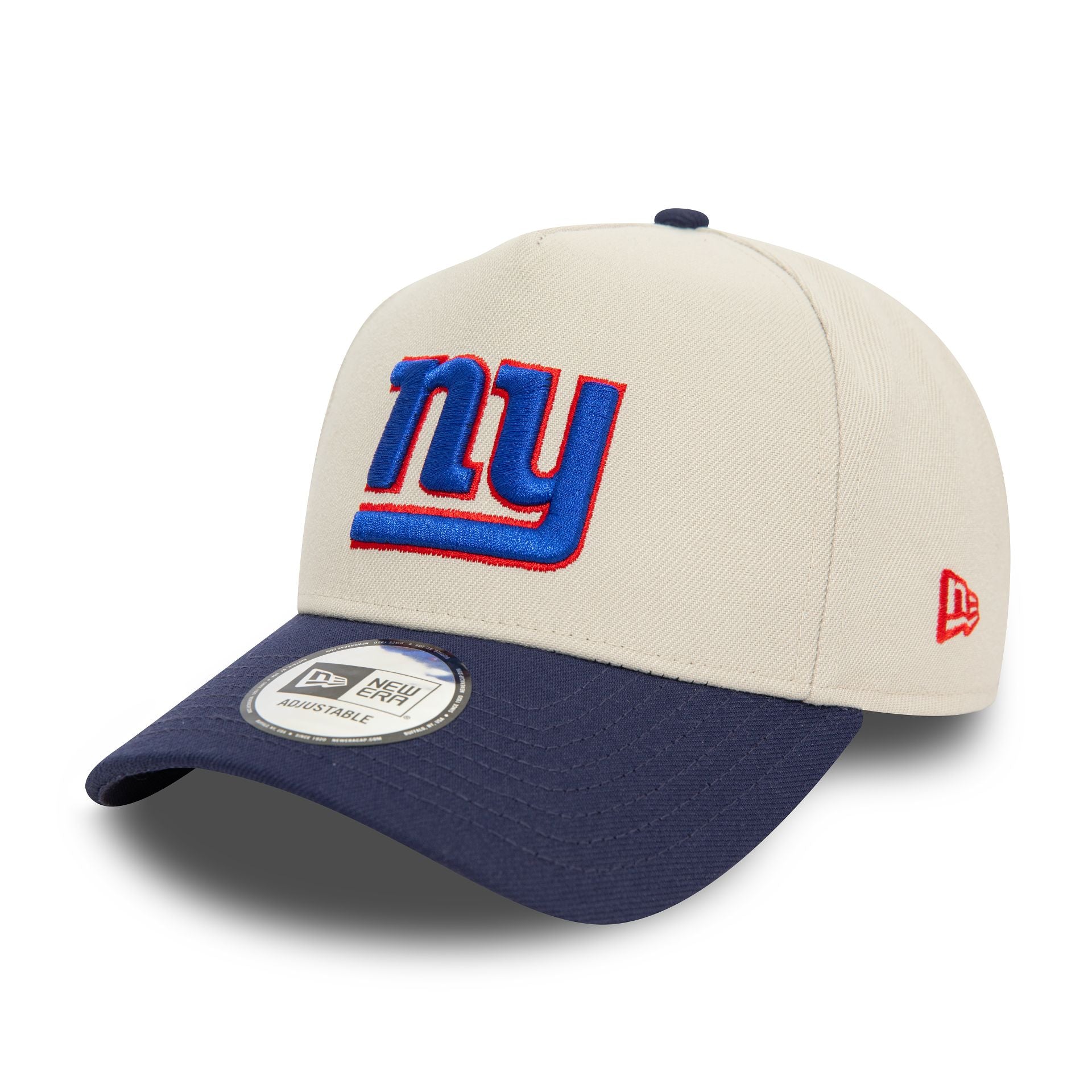 This is a New York Giants NFL Light Beige 9FORTY E-Frame Adjustable Cap 1