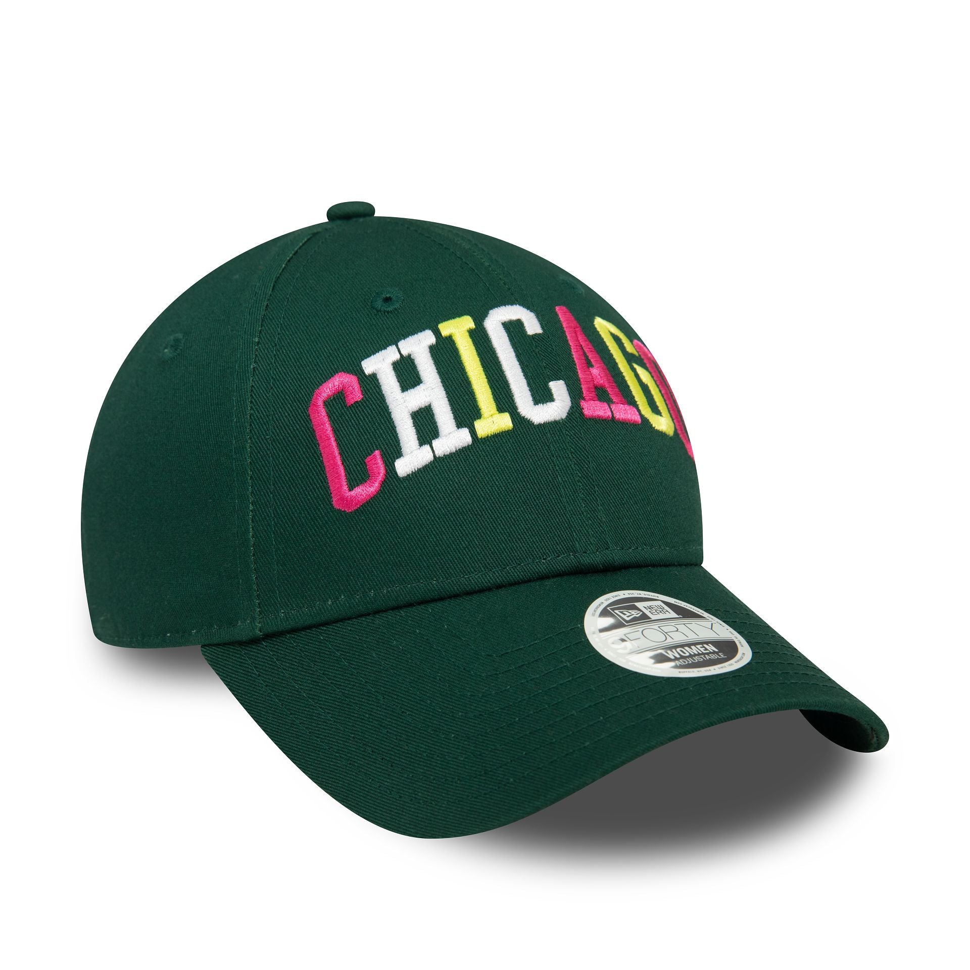 This is a New Era Womens Dark Green 9FORTY Adjustable Cap 1