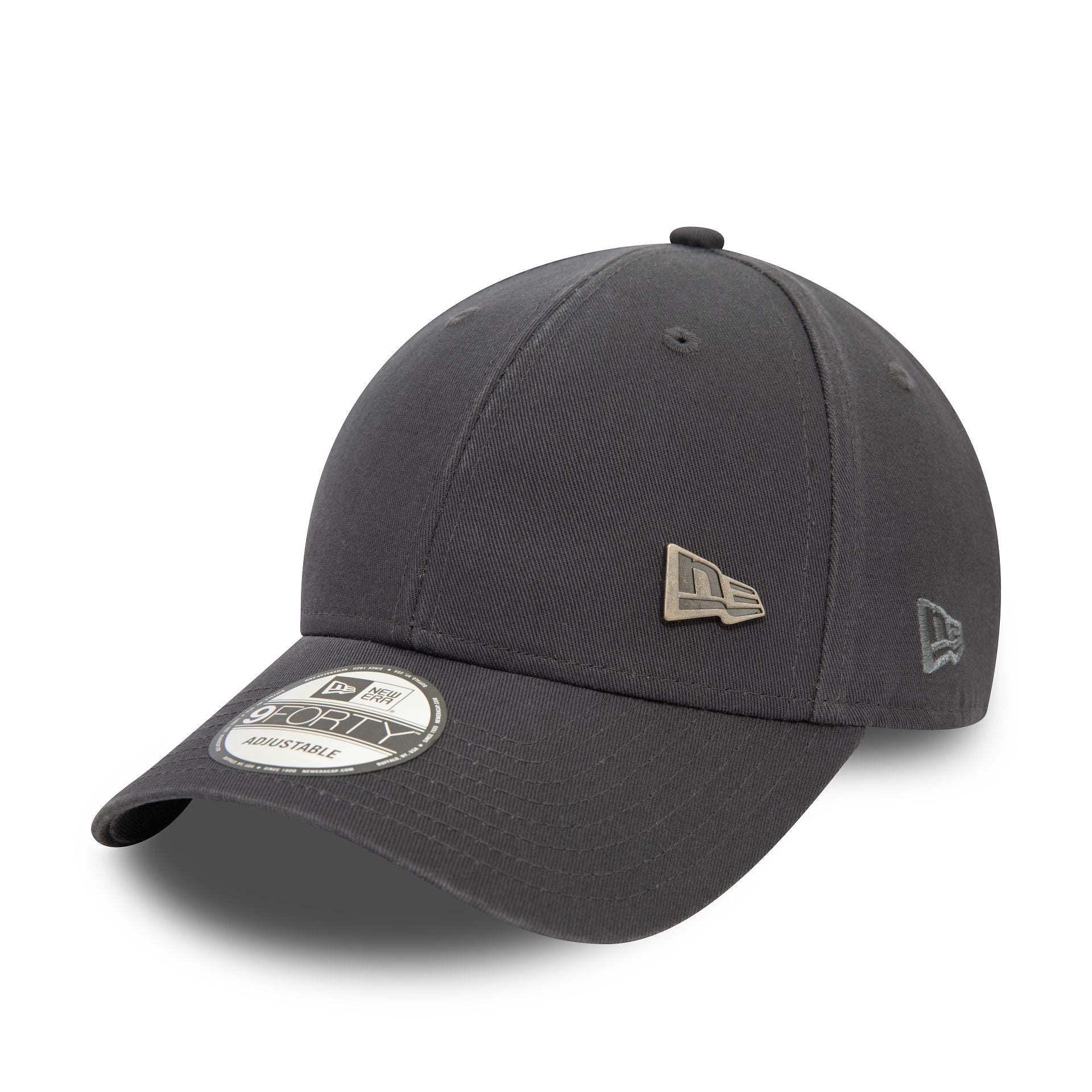 This is a New Era Pin Dark Grey 9FORTY Adjustable Cap 1