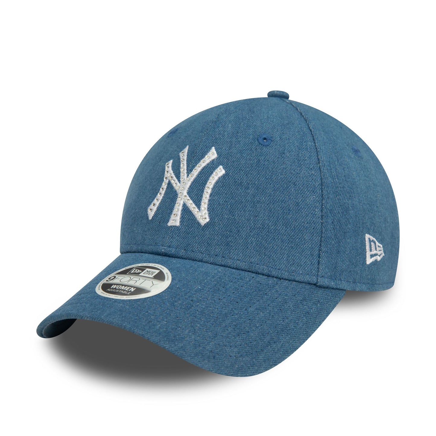 This is a New York Yankees Womens Diamante Denim Blue 9FORTY Adjustable Cap 4