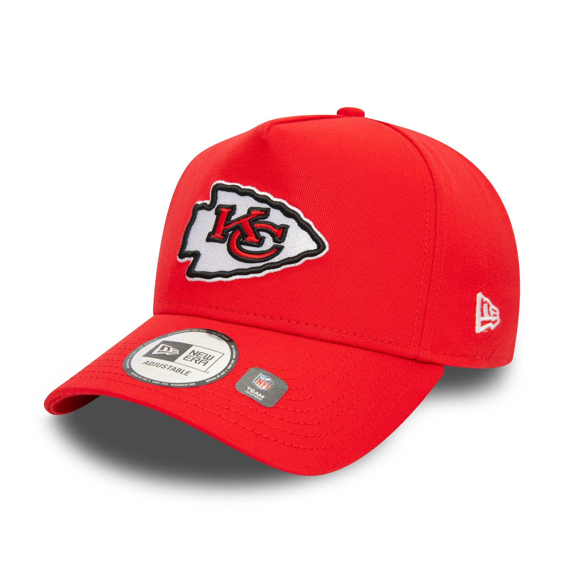 This is a Kansas City Chiefs NFL Official Team Colours Red 9FORTY E-Frame Adjustable Cap 1