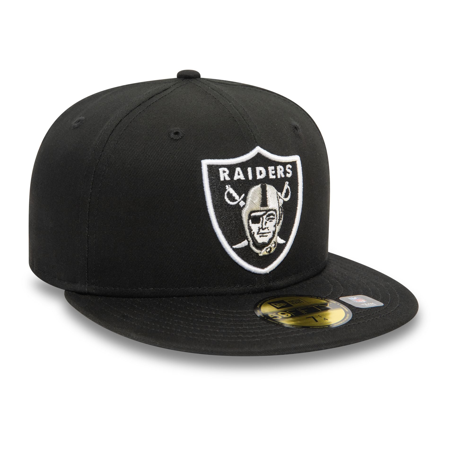 This is a Las Vegas Raiders NFL Official Team Colours Black 59FIFTY Fitted Cap 5