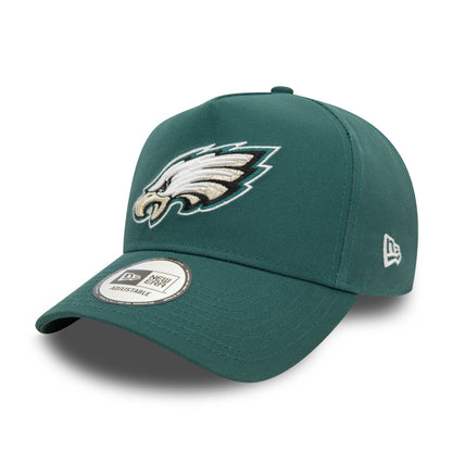 This is a Philadelphia Eagles NFL Official Team Colours Dark Green 9FORTY E-Frame Adjustable Cap 1