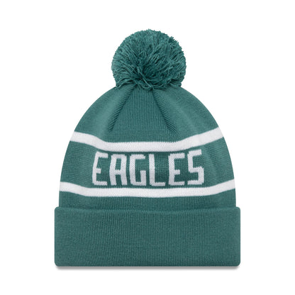 This is a Philadelphia Eagles Official Team Colour NFL Dark Green Jake Knit Beanie Hat 2